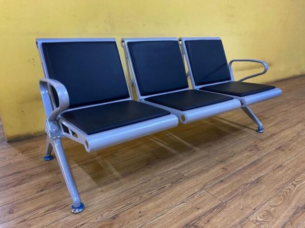 Heavy-duty 3-link padded office bench - Image 7