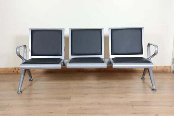 Heavy-duty 3-link padded office bench - Image 8