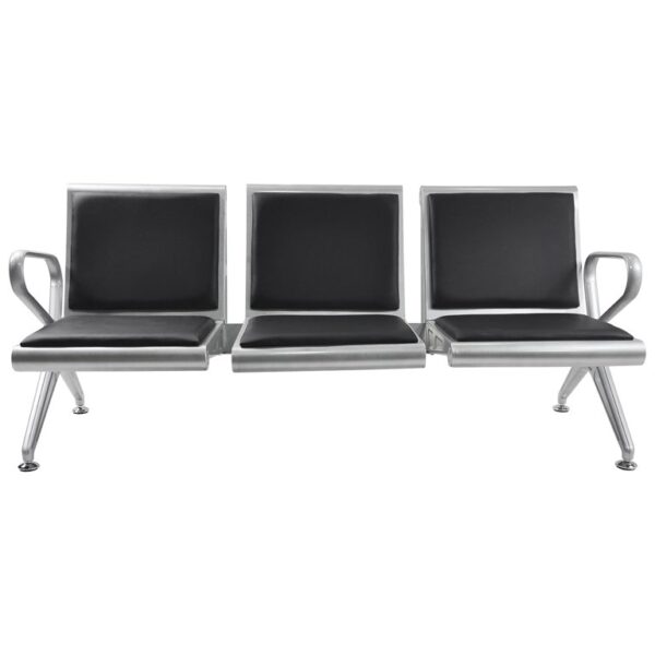 Heavy-duty 3-link padded office bench - Image 5