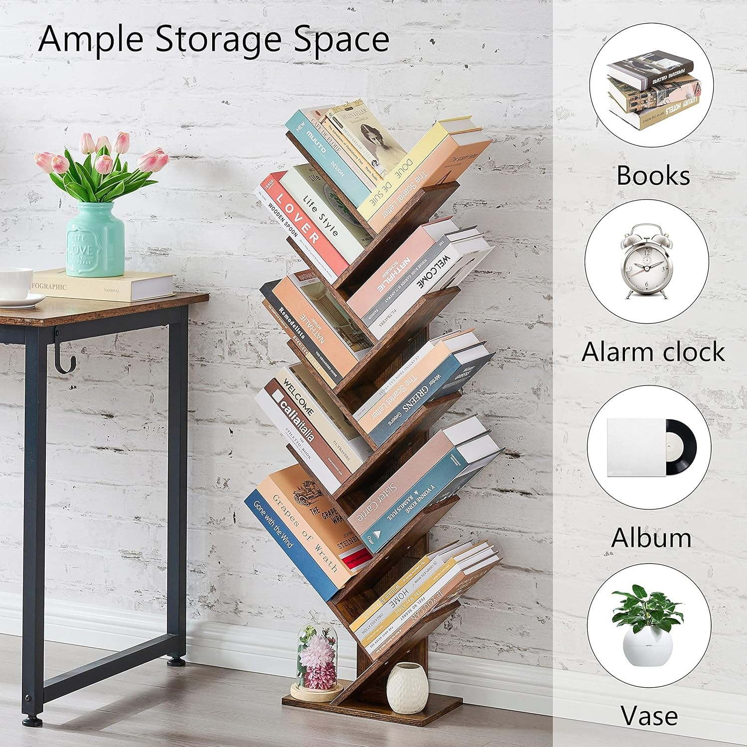 Wooden Open Tree Desined Bookshelf - Image 3