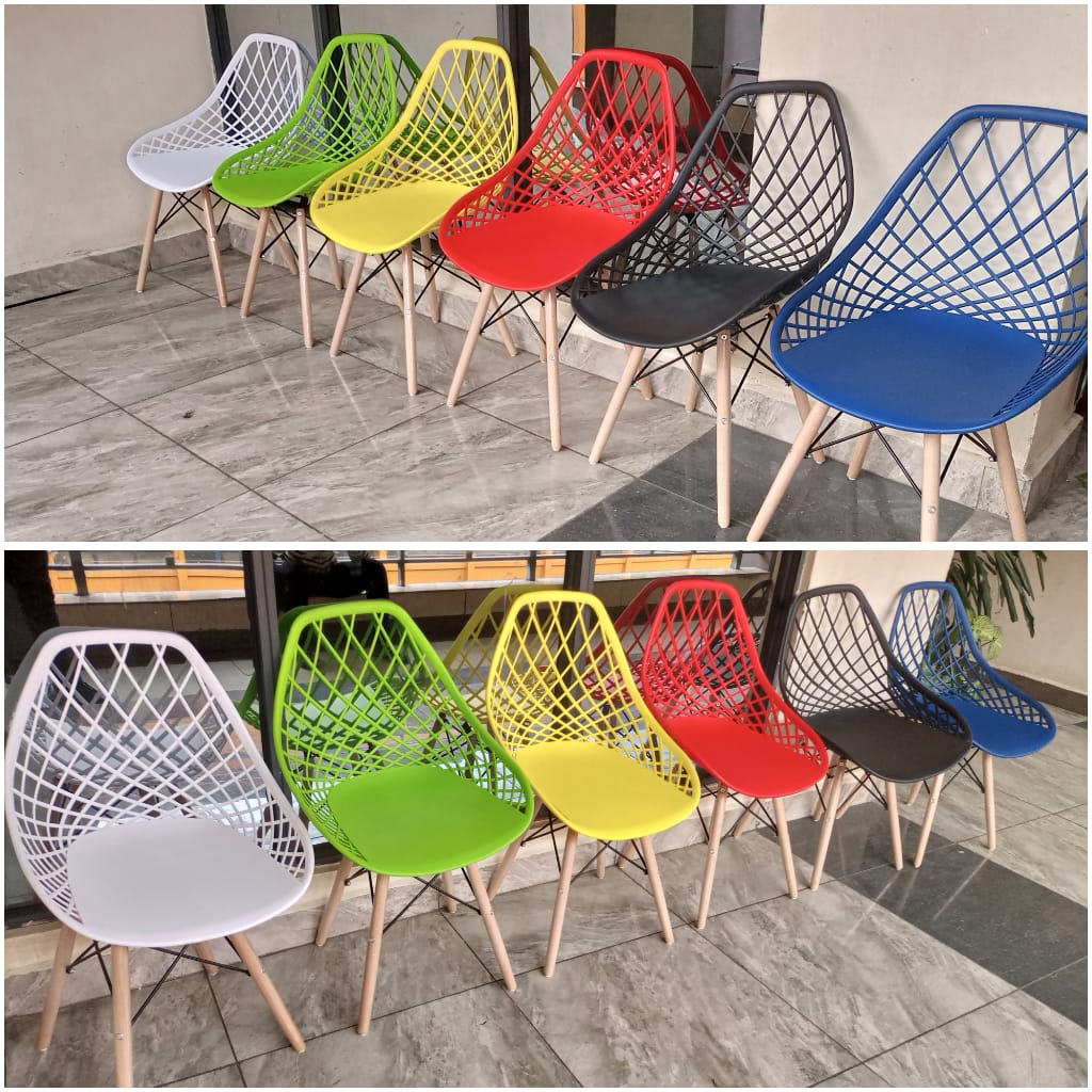 Modern Plastic Home Dining Chair - Image 12